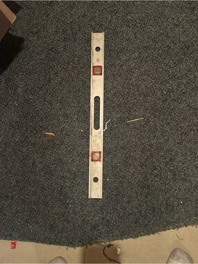 vintage craftsman Aluminum Torpedo Level with Red Vials